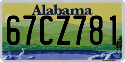 AL license plate 67CZ781