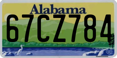 AL license plate 67CZ784