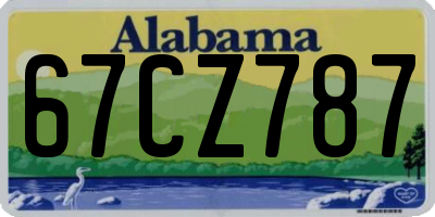 AL license plate 67CZ787