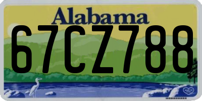 AL license plate 67CZ788