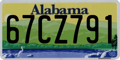 AL license plate 67CZ791