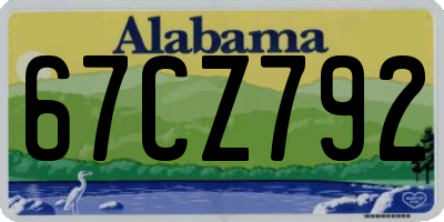 AL license plate 67CZ792