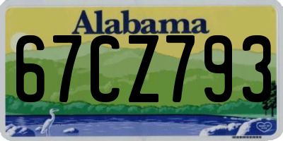 AL license plate 67CZ793