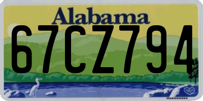 AL license plate 67CZ794