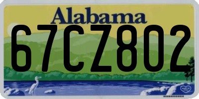 AL license plate 67CZ802