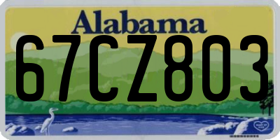 AL license plate 67CZ803