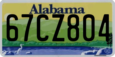 AL license plate 67CZ804