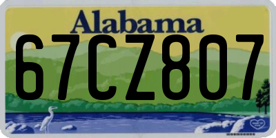 AL license plate 67CZ807