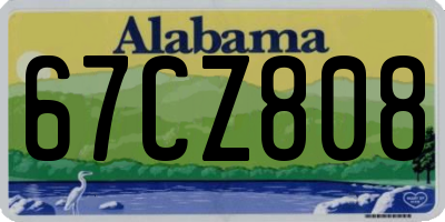 AL license plate 67CZ808