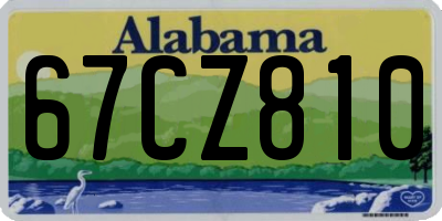 AL license plate 67CZ810
