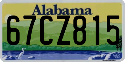AL license plate 67CZ815