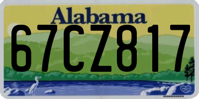 AL license plate 67CZ817