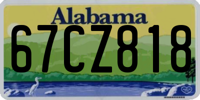 AL license plate 67CZ818