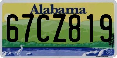 AL license plate 67CZ819