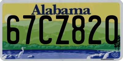 AL license plate 67CZ820