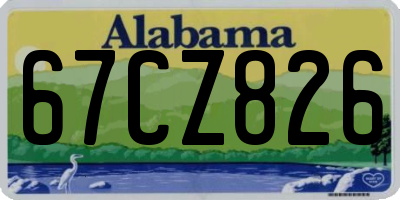 AL license plate 67CZ826