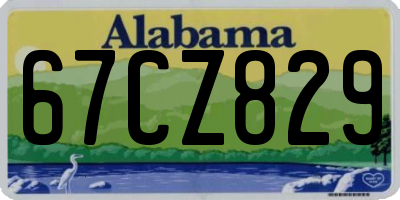 AL license plate 67CZ829