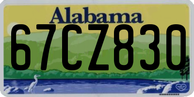 AL license plate 67CZ830