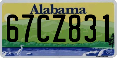 AL license plate 67CZ831
