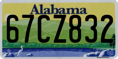 AL license plate 67CZ832