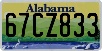 AL license plate 67CZ833