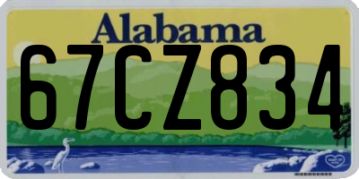 AL license plate 67CZ834