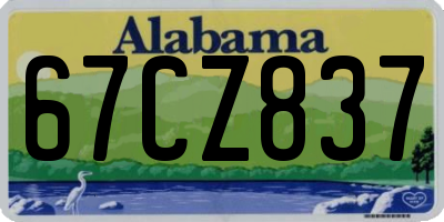 AL license plate 67CZ837