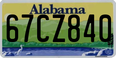 AL license plate 67CZ840