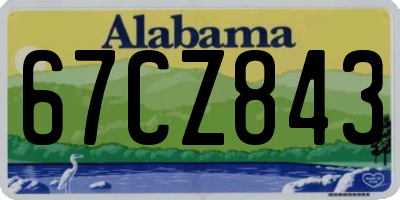 AL license plate 67CZ843