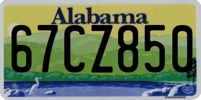AL license plate 67CZ850