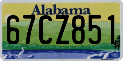 AL license plate 67CZ851