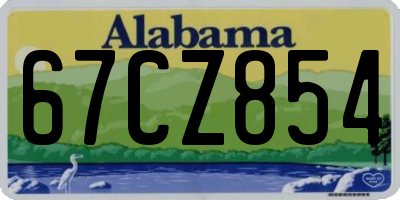 AL license plate 67CZ854
