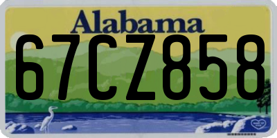 AL license plate 67CZ858
