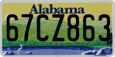 AL license plate 67CZ863