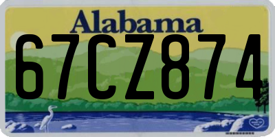 AL license plate 67CZ874
