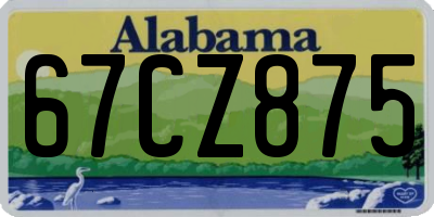 AL license plate 67CZ875