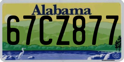 AL license plate 67CZ877