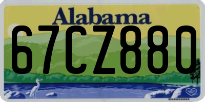 AL license plate 67CZ880