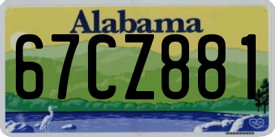 AL license plate 67CZ881