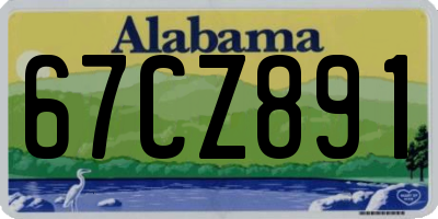 AL license plate 67CZ891