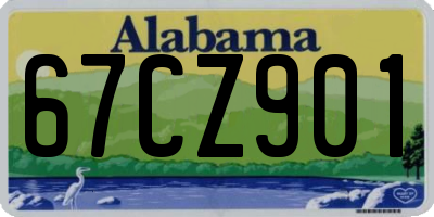 AL license plate 67CZ901