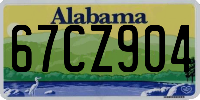 AL license plate 67CZ904