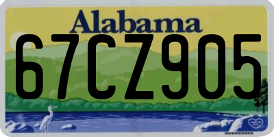 AL license plate 67CZ905