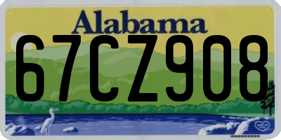 AL license plate 67CZ908
