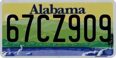 AL license plate 67CZ909