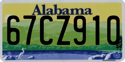 AL license plate 67CZ910
