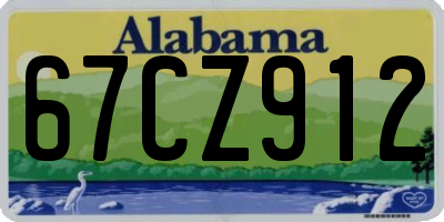 AL license plate 67CZ912