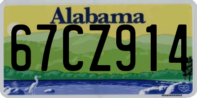 AL license plate 67CZ914