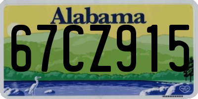 AL license plate 67CZ915