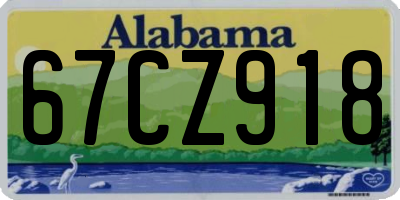 AL license plate 67CZ918